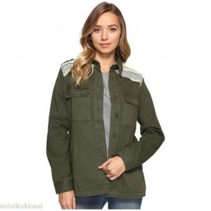 NWT Rip Curl Green Olive Sun Gypsy Shirt Utility Jacket Coat Military Army XS